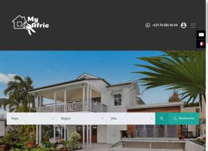 How myafric.com looks like on a tablet such as an iPad.