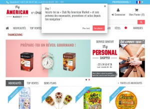 How myamericanmarket.com looks like on a tablet such as an iPad.