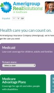 How myamerigroup.com looks like on a mobile device such as an iPhone.