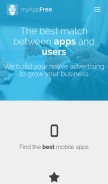 How myappfree.com looks like on a mobile device such as an iPhone.