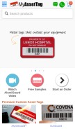 How myassettag.com looks like on a mobile device such as an iPhone.