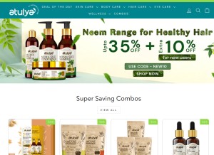 How myatulya.com looks like on a tablet such as an iPad.
