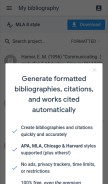 How mybib.com looks like on a mobile device such as an iPhone.