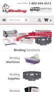 How mybinding.com looks like on a mobile device such as an iPhone.
