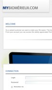 How mybiomerieux.com looks like on a mobile device such as an iPhone.