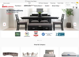How mybobs.com looks like on a tablet such as an iPad.