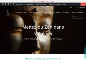 How mybouddha.com looks like on a tablet such as an iPad.