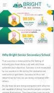 How mybrightschool.com looks like on a mobile device such as an iPhone.