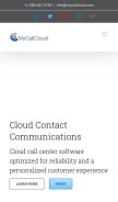 How mycallcloud.com looks like on a mobile device such as an iPhone.