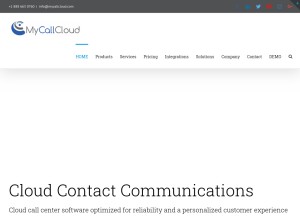 How mycallcloud.com looks like on a tablet such as an iPad.