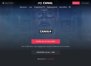 How mycanal.fr looks like on a tablet such as an iPad.