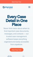How mycase.com looks like on a mobile device such as an iPhone.