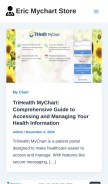 How mycharteric.store looks like on a mobile device such as an iPhone.