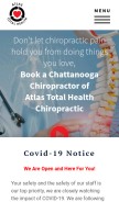 How mychattanoogachiropractor.com looks like on a mobile device such as an iPhone.