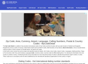 How mycodedetail.com looks like on a tablet such as an iPad.