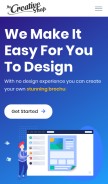 How mycreativeshop.com looks like on a mobile device such as an iPhone.