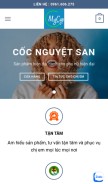 How mycup.vn looks like on a mobile device such as an iPhone.