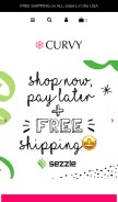 How mycurvystore.com looks like on a mobile device such as an iPhone.