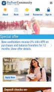How mydccu.com looks like on a mobile device such as an iPhone.