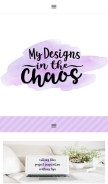 How mydesignsinthechaos.com looks like on a mobile device such as an iPhone.