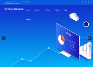 How mydigitalcrown.com looks like on a tablet such as an iPad.