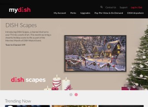 How mydish.com looks like on a tablet such as an iPad.