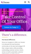 How mydoceo.com looks like on a mobile device such as an iPhone.