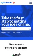 How mydomain.com looks like on a mobile device such as an iPhone.