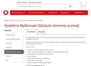 How mydomain.ro looks like on a tablet such as an iPad.