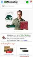 How mydoorsign.com looks like on a mobile device such as an iPhone.