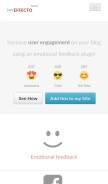 How myeffecto.com looks like on a mobile device such as an iPhone.