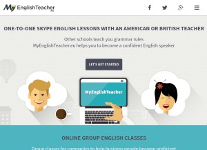How myenglishteacher.eu looks like on a tablet such as an iPad.