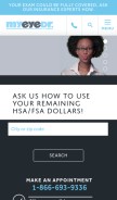 How myeyedr.com looks like on a mobile device such as an iPhone.