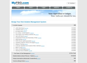 How myfbo.com looks like on a tablet such as an iPad.