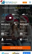 How myflightsearch.com looks like on a mobile device such as an iPhone.
