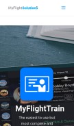 How myflighttrain.com looks like on a mobile device such as an iPhone.