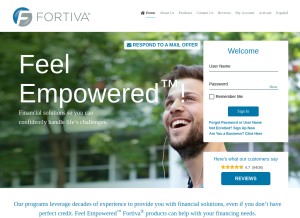 How myfortiva.com looks like on a tablet such as an iPad.