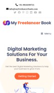 How myfreelancerbook.com looks like on a mobile device such as an iPhone.