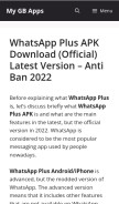 How mygbapps.com looks like on a mobile device such as an iPhone.