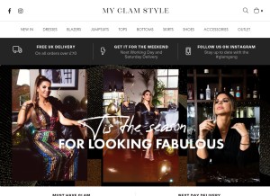 How myglamstyle.com looks like on a tablet such as an iPad.
