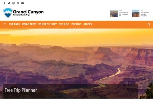 How mygrandcanyonpark.com looks like on a tablet such as an iPad.