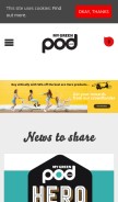 How mygreenpod.com looks like on a mobile device such as an iPhone.
