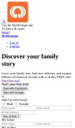 How myheritage-container.com looks like on a mobile device such as an iPhone.
