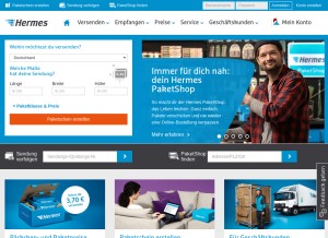 How myhermes.de looks like on a tablet such as an iPad.