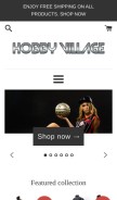 How myhobbyvillage.com looks like on a mobile device such as an iPhone.