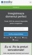 How myhost.ro looks like on a mobile device such as an iPhone.