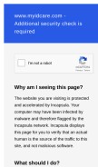 How myidcare.com looks like on a mobile device such as an iPhone.