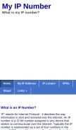 How myipnumber.com looks like on a mobile device such as an iPhone.
