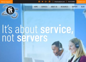 How myitpros.com looks like on a tablet such as an iPad.