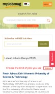 How myjobmag.co.ke looks like on a mobile device such as an iPhone.